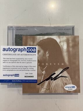 Noah Kahan Stick Season Sealed CD Signed Forever COA Autographed Card ACOA #1